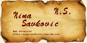 Nina Savković vizit kartica